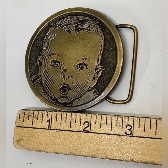 1970s Vintage Solid Bronze GERBER BABY Spec Cast Belt Buckle - Picture 16 of 16